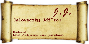 Jaloveczky Jázon névjegykártya